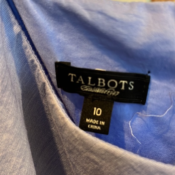 Talbots periwinkle color dress sleeveless - Picture 4 of 4